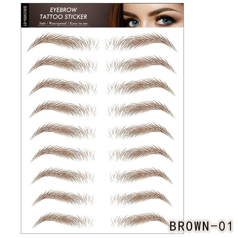 Waterproof 6D Natural Eyebrow Tattoo Stickers – Semi-Permanent, Long-Lasting & Easy to Apply
