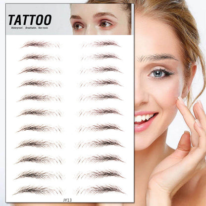 Waterproof 6D Natural Eyebrow Tattoo Stickers – Semi-Permanent, Long-Lasting & Easy to Apply