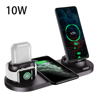 6-in-1 Wireless Fast Charging Dock for iPhone, AirPods & Apple Watch – All-in-One Charging Station