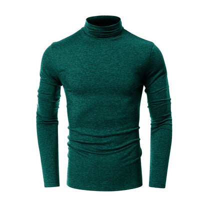 Men’s Turtleneck Long Sleeve T-Shirt – European & American Style Casual Top