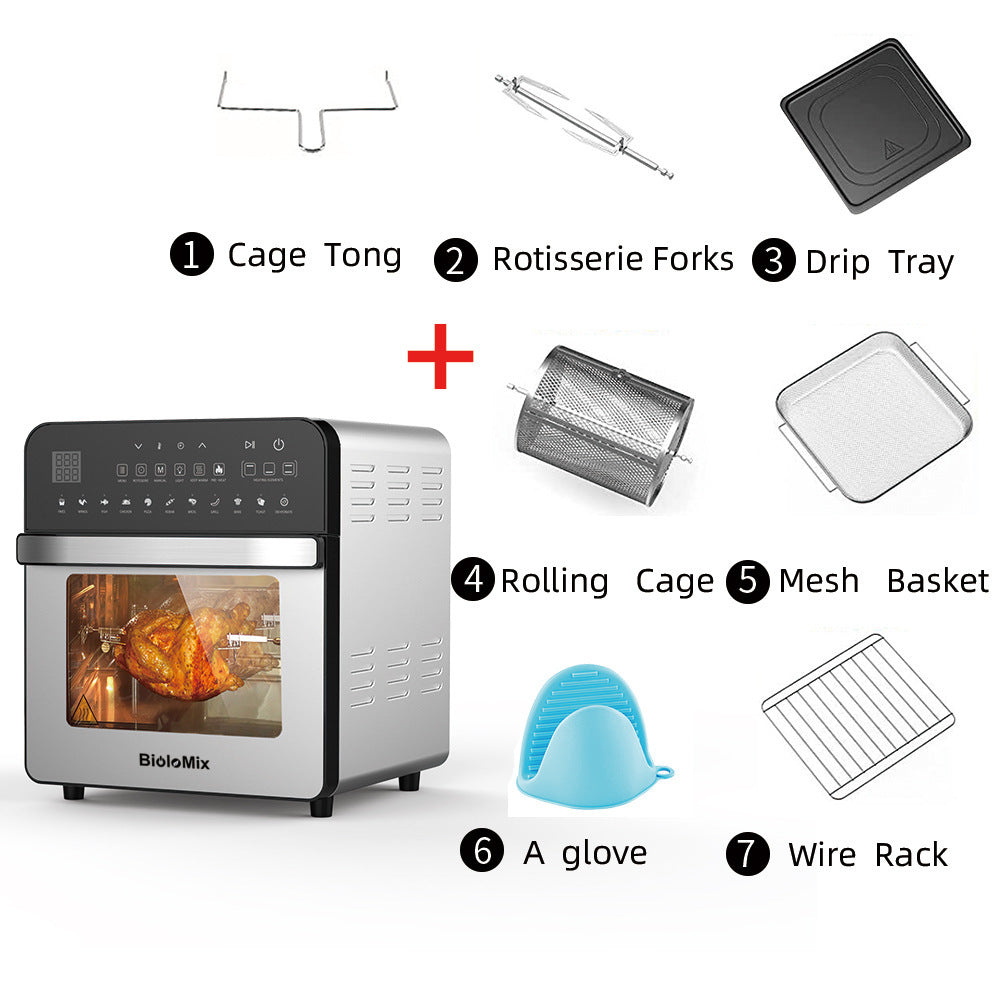 Stainless Steel Double Heating Air Oven – Rapid & Even Cooking for Home Baking and Roasting