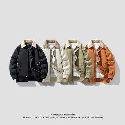 Men’s Hooded Thickened Thermal Coat – Warm Winter Outerwear Jacket