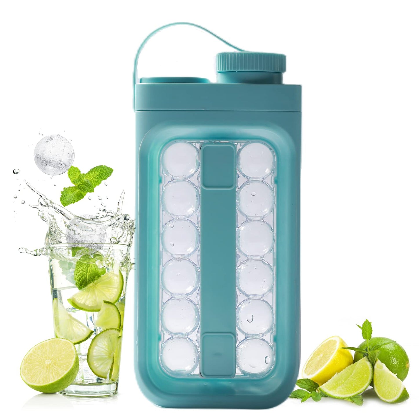 2-in-1 Ice Ball Maker & Cold Kettle – Portable Quick-Release Summer Drink Cooler