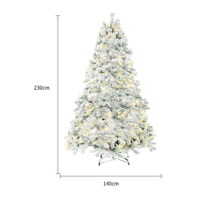 Artificial Snow Christmas Tree – Frosted PVC Cedar Holiday Decor