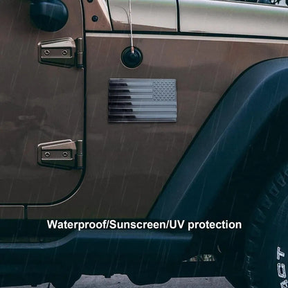 2PCS American Flag Car Emblem – Black Edition