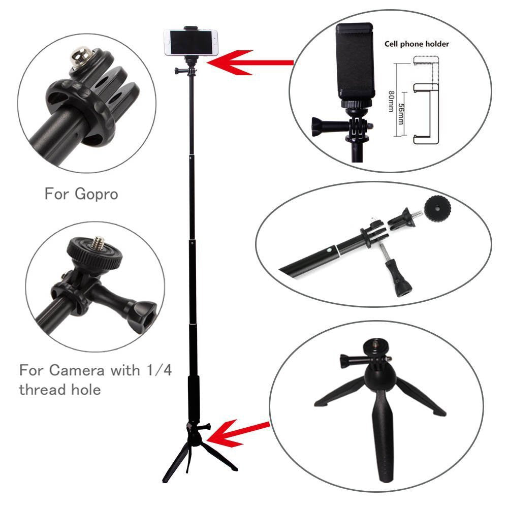 Portable Bluetooth Selfie Stick Tripod for iPhone – Live Streaming & Photography Pro
