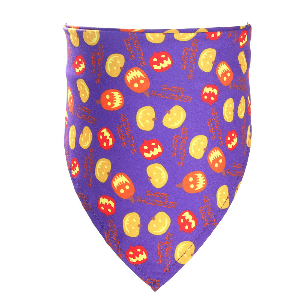 Halloween Pet Bandana – Festive Saliva Towel for Dogs & Cats