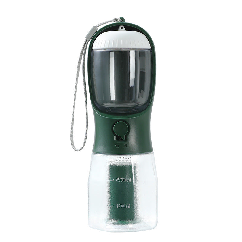 3-in-1 Portable Dog Water Cup – Food Container & Garbage Bag Dispenser