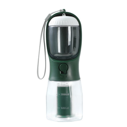 3-in-1 Portable Dog Water Cup – Food Container & Garbage Bag Dispenser