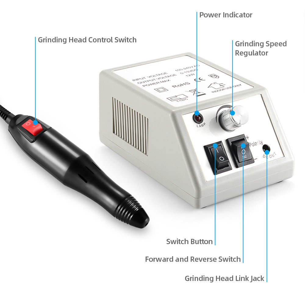 Professional 2000RPM Electric Nail Polisher – Portable Mechanical Manicure & Pedicure Machine