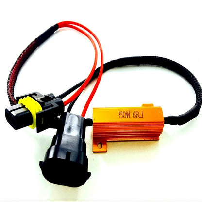 H7/HB4/H8/H11 9006 HID Decoder – Anti-Flicker Resistor Wiring Harness for LED & HID Headlights