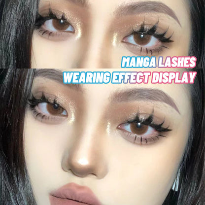 5 Pairs Manga-Style Wispy Lashes – Natural Anime Cosplay Korean Makeup Eyelash Set