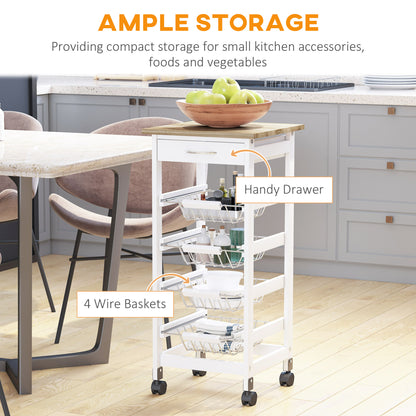 Mobile Kitchen Cart – Multi-Functional Storage Trolley with Wheels