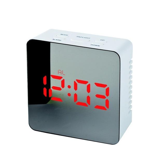 ✨ Modern LED Mirror Digital Clock with Temperature Display & Alarm — Smart Night Mode