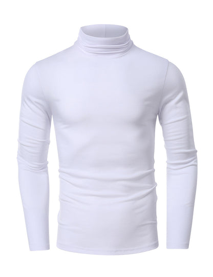 Men’s Turtleneck Long Sleeve T-Shirt – European & American Style Casual Top
