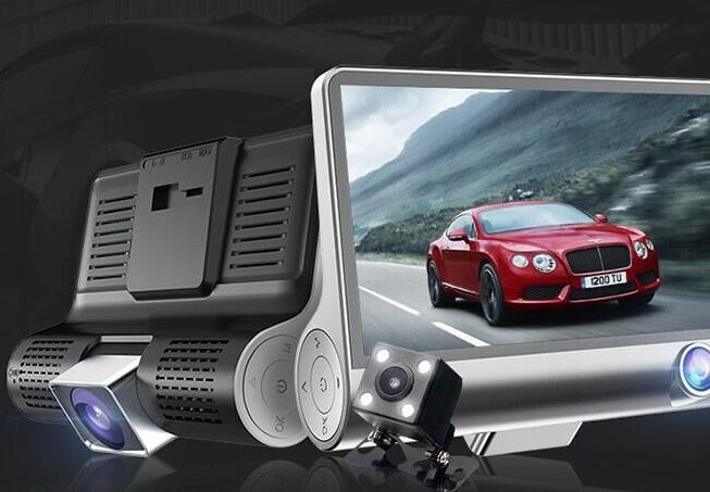 1080P Triple-Lens Car Dash Cam – High-Definition 3-Channel Driving Recorder
