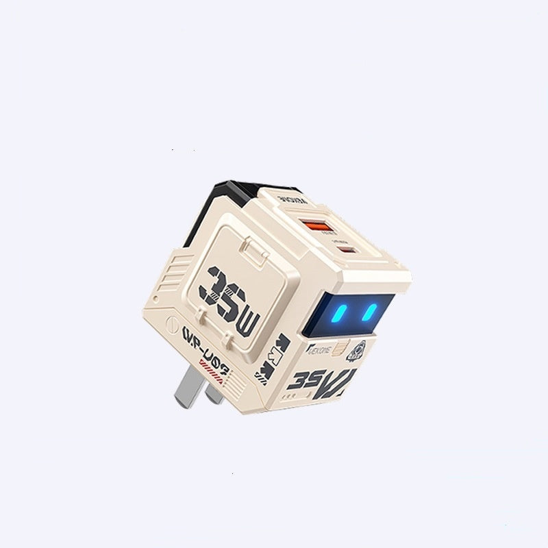 35W GaN Multi-Port Fast Charger – Folding Plug Notebook & Mobile Device Power Adapter