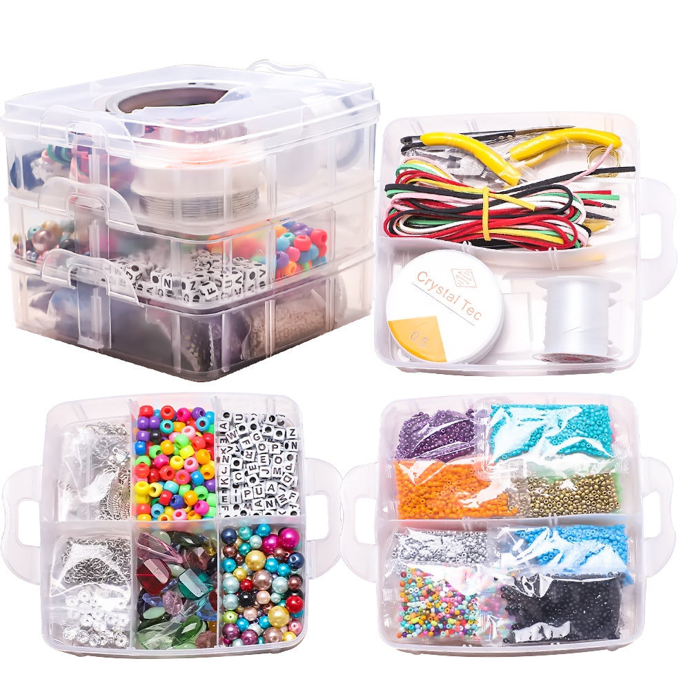DIY Handmade Beaded Jewelry Accessory Kit – Alloy Findings & Crafting Tools Set