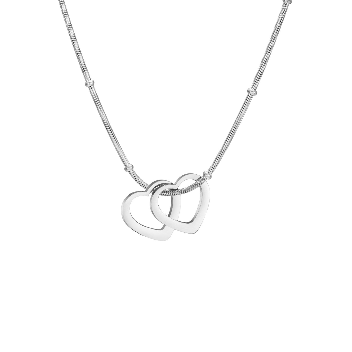 Simple Heart-Shaped Light Plate Necklace – Minimalist Elegant Pendant