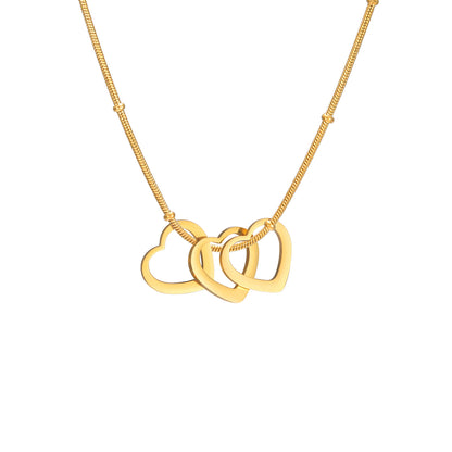 Simple Heart-Shaped Light Plate Necklace – Minimalist Elegant Pendant