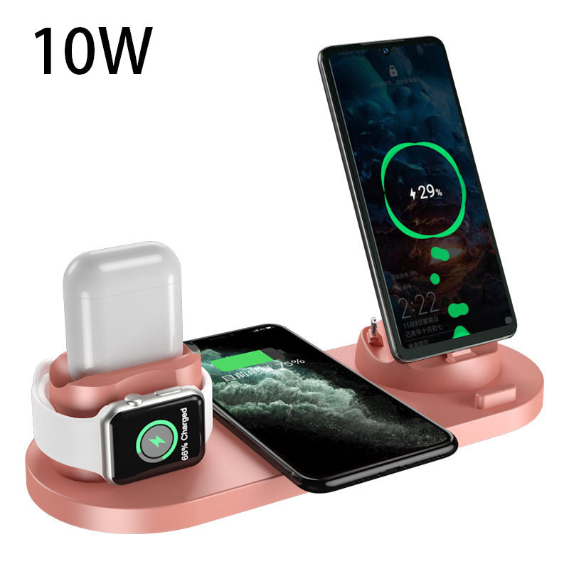 6-in-1 Wireless Fast Charging Dock for iPhone, AirPods & Apple Watch – All-in-One Charging Station