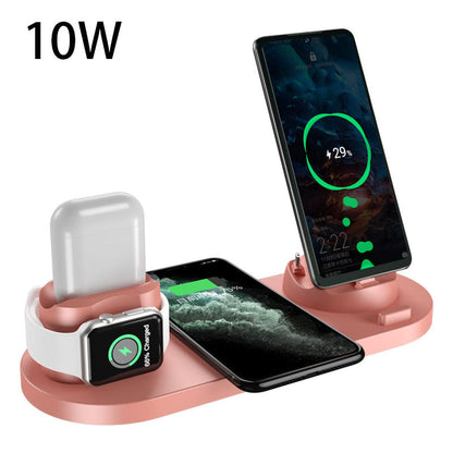 6-in-1 Wireless Fast Charging Dock for iPhone, AirPods & Apple Watch – All-in-One Charging Station