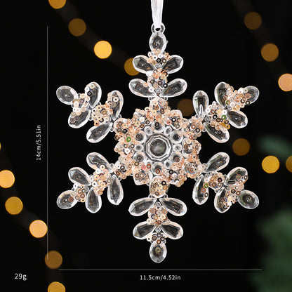 Sequined Acrylic Christmas Pendant – Sparkling Holiday Hanging Decoration