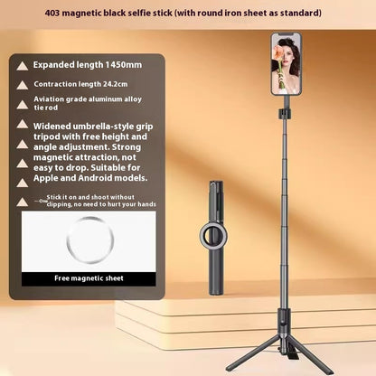 MagSafe Magnetic Selfie Stick Tripod – Outdoor Foldable Phone Stand with Strong Magnetic Hold