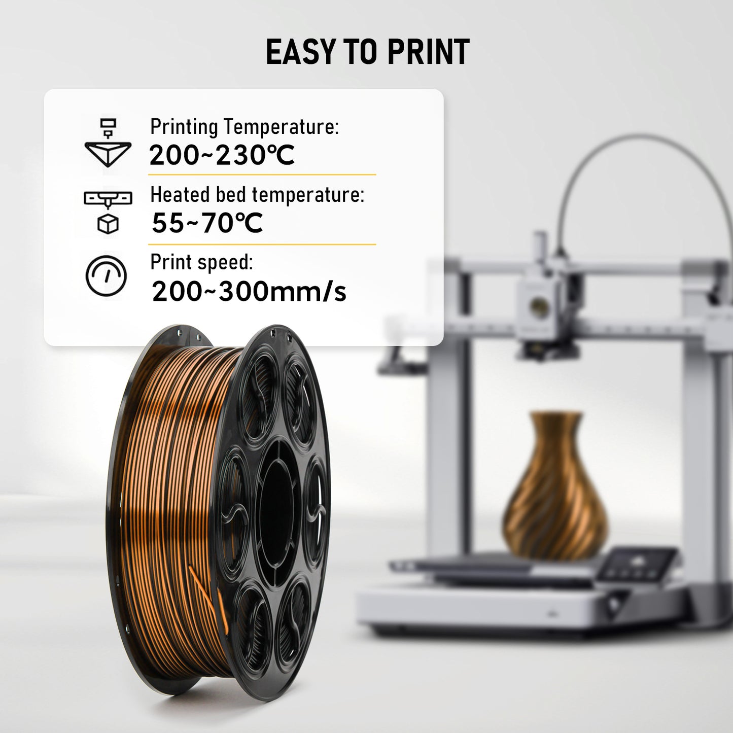 Dual Color Silk PLA Filament Set, 18 Rolls 3D Printer Filament Bundle, Glossy Shiny Finish, Smooth Printing Material