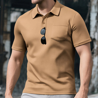 Men’s Loose Fit Short Sleeve Lapel Shirt – Sporty Casual Summer Top