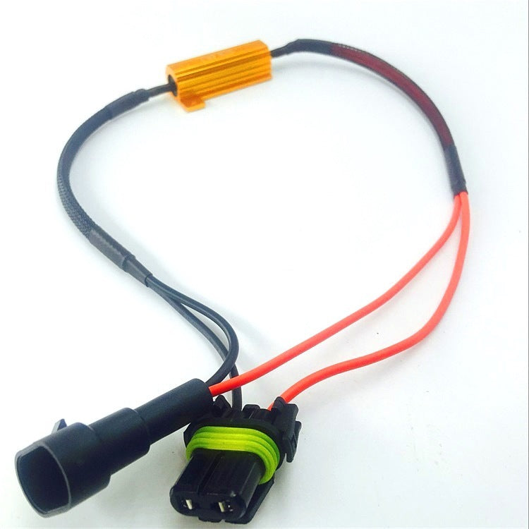 H7/HB4/H8/H11 9006 HID Decoder – Anti-Flicker Resistor Wiring Harness for LED & HID Headlights