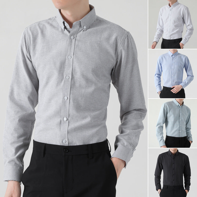 Men’s Casual Long Sleeve Striped Shirt – Stylish Modern Everyday Wear