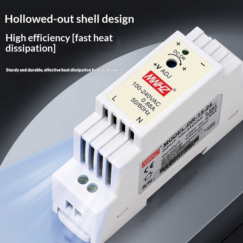 AC 220V to DC 5V/12V/24V Rail-Mount Power Supply for Industrial Use
