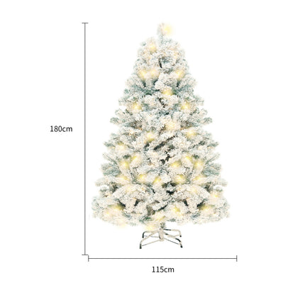 Artificial Snow Christmas Tree – Frosted PVC Cedar Holiday Decor