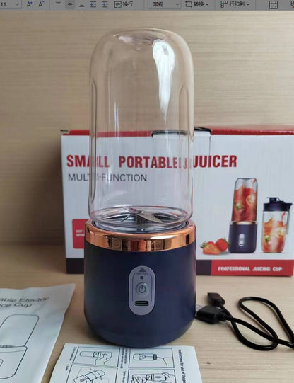 6-Blade Portable Blender – USB Rechargeable Mini Juicer & Smoothie Maker
