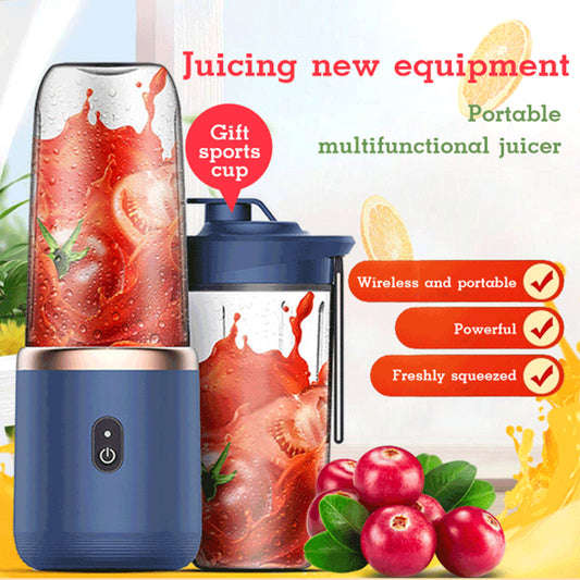 6-Blade Portable Blender – USB Rechargeable Mini Juicer & Smoothie Maker