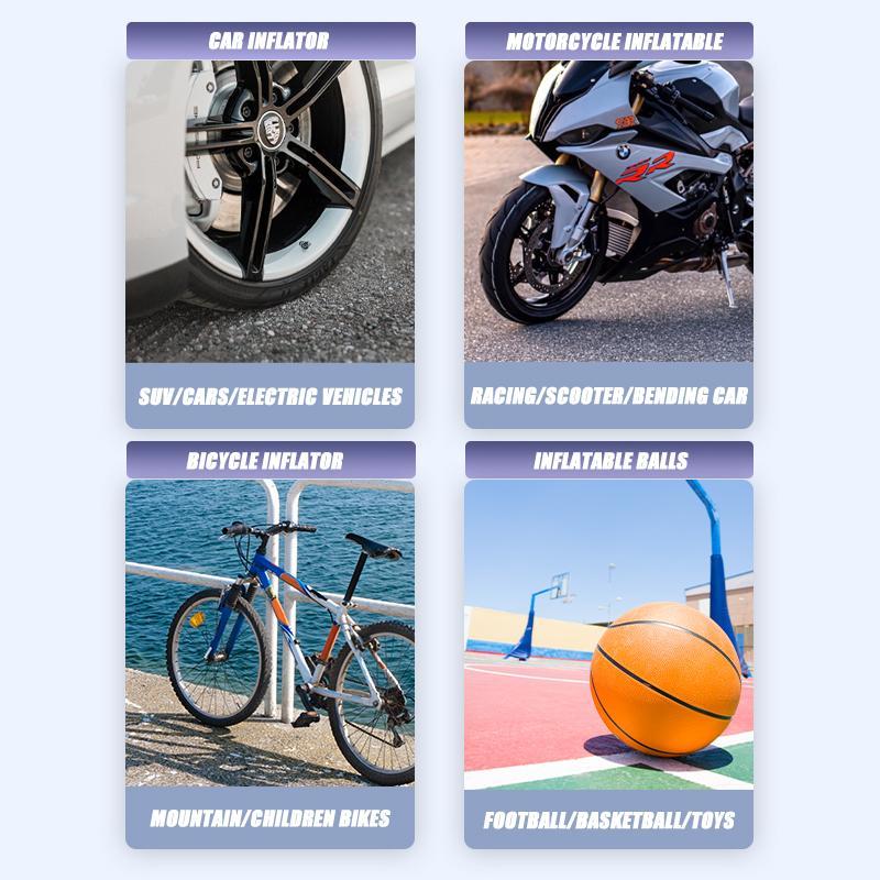 “Universal Wireless Tire Inflator – Car, Bike & Ball Pumping Solution”