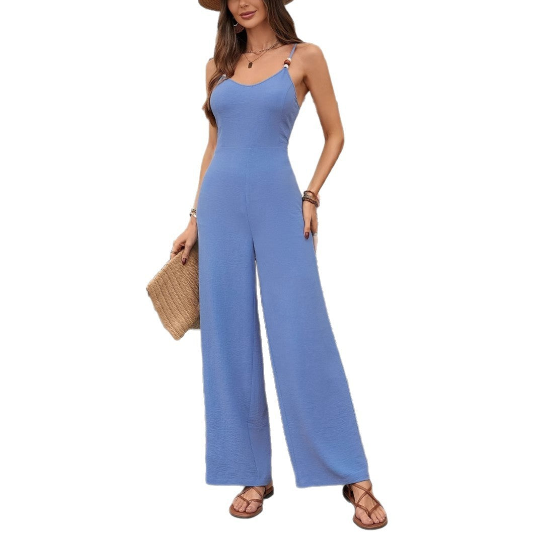 Women’s Simple & Stylish Breathable Jumpsuit – Casual Lightweight One-Piece Outfit