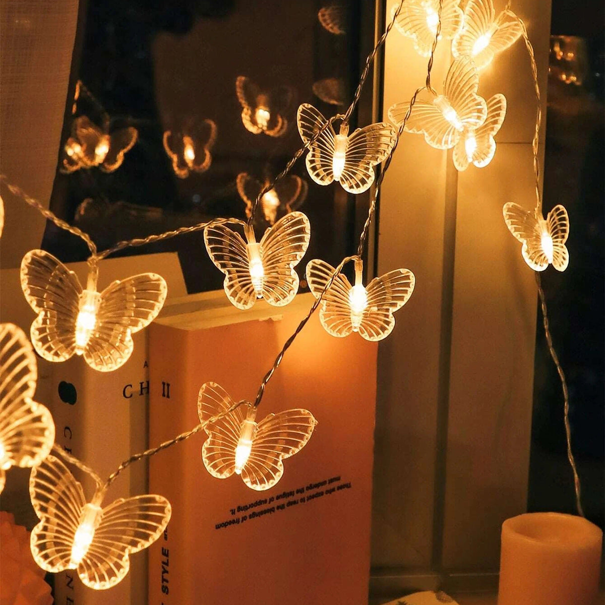 Butterfly LED Light String 3 Meters – Perfect for Christmas, Home & Garden Decor