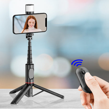 Bluetooth Selfie Stick Tripod – Integrated 3-in-1 Phone Holder with Wireless Remote
