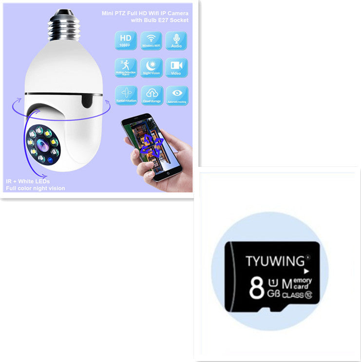 SmartBulb Guard 1080P WiFi Camera – E27 5G Security Light with 4X Zoom & Alarm Monitoring