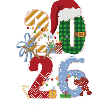 2026 New Year & Christmas Window Stickers – Festive Removable PVC Glass Decals for Home, Shop & Party Decoration