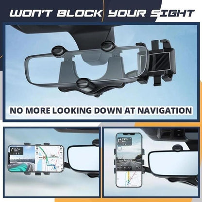 Universal Rearview Mirror Phone Mount