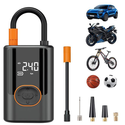 “Universal Wireless Tire Inflator – Car, Bike & Ball Pumping Solution”