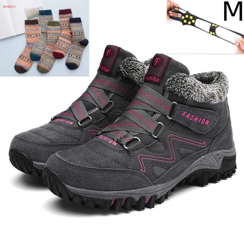 Plus Size Unisex Snow Boots – Non-Slip, Waterproof & Ultra-Warm Winter Footwear