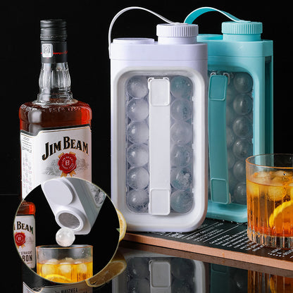 2-in-1 Ice Ball Maker & Cold Kettle – Portable Quick-Release Summer Drink Cooler