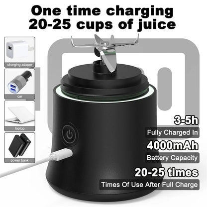 【 Portable Blender 600ML – USB Rechargeable Smoothie & Juice Maker (4000mAh)