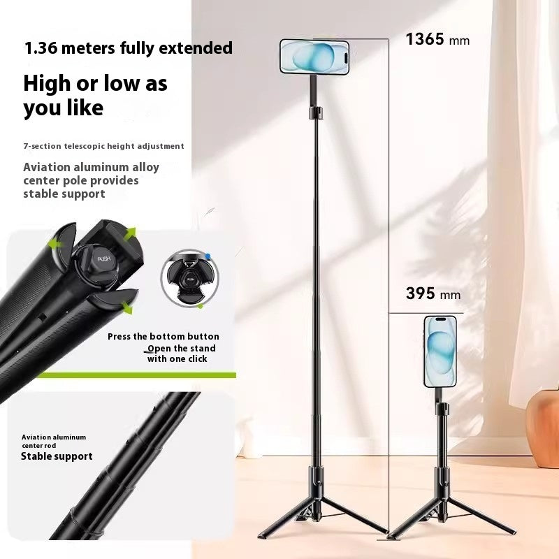 MagSafe Magnetic Selfie Stick Tripod – Outdoor Foldable Phone Stand with Strong Magnetic Hold