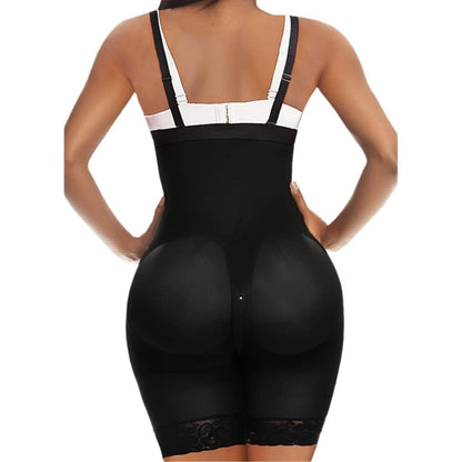 Spaghetti-strap One-piece Shapewear Bodysuit For Tummy Control
