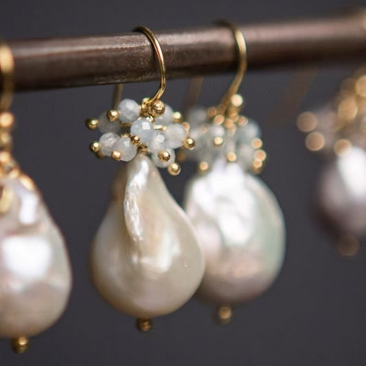 Elegant Wheat Grain Pearl Tassel Earrings – Fashion Luxury Long Drop Jewelry for Women